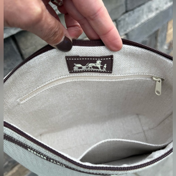 Reduce Reuse Recycle ♻️ Made from Authentic Hermes Dust Bags & Ribbon-Tote/Pouch - Picture 6 of 9
